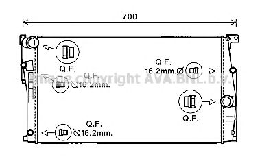 AVA QUALITY COOLING bw2449 -  Радиатор, охлаждение двигателя